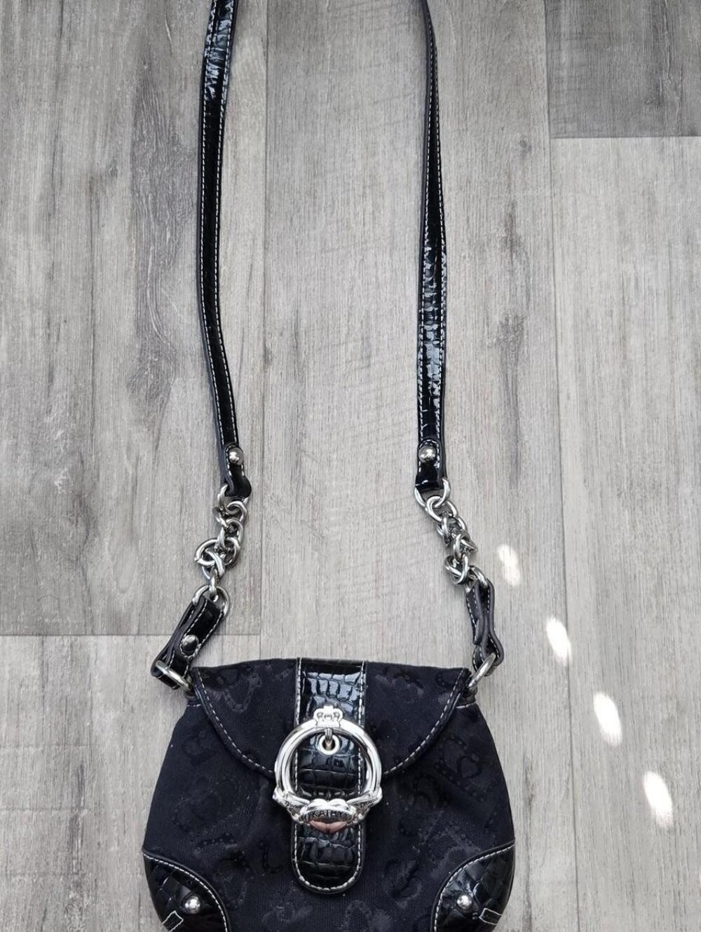 Kathy Van Zeeland Black Mini Shoulder Bag